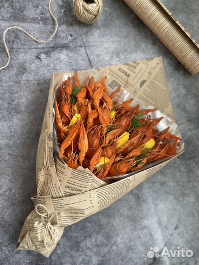 Мужские букеты, букеты из крабов, мясные букеты