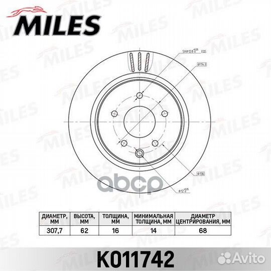 Диск тормозной infiniti EX/G/QX50 06/nissan 35
