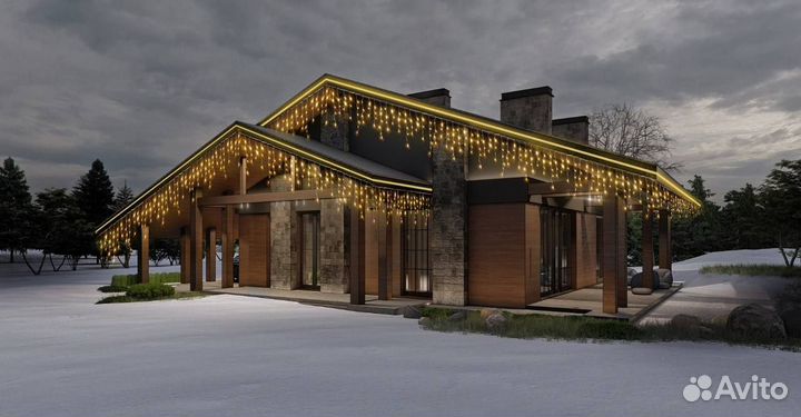 Украсить дом гирляндами новогоднее украшение таун