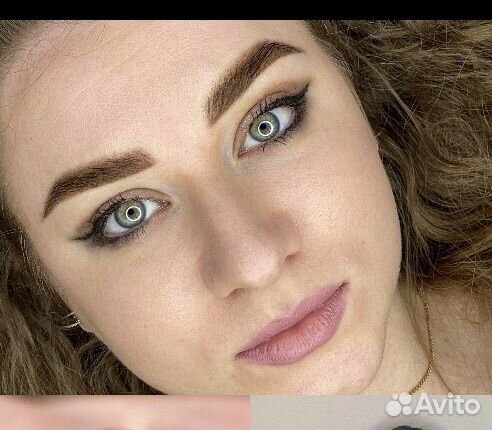 Перманентный макияж брови, губы