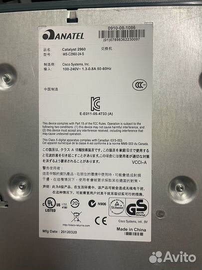 Коммутатор Cisco Catalyst WS-C2960-24