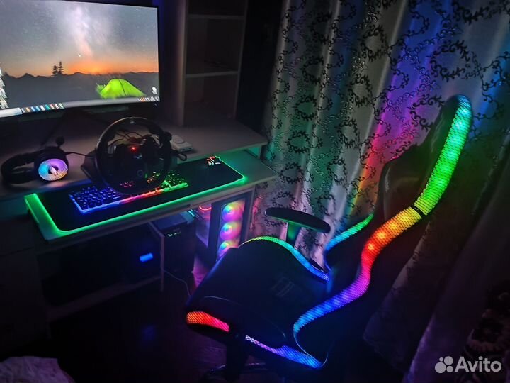 Мощный Игровой Компьютер Монитором RGB gaming gooo