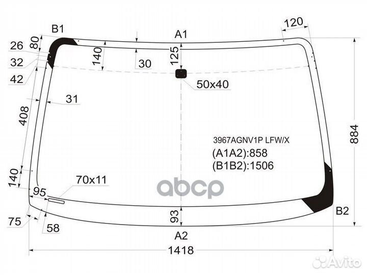 Стекло лобовое Honda HR-V 98-07 3967agnv1P LFW/X