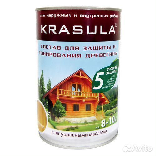 Защитно-декоративный состав «krasula» для древесин