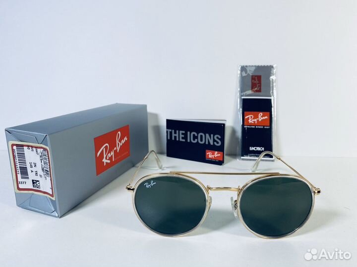 Очки Ray Ban Round RB 3647 золото,стекло