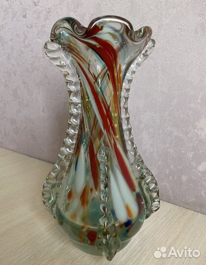 Вазы из цветного стекла СССР