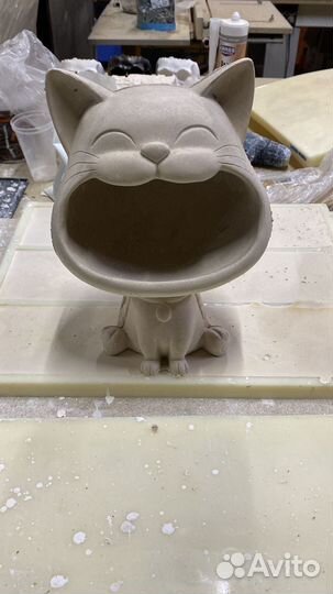 Силиконовая форма молд кот конфетница