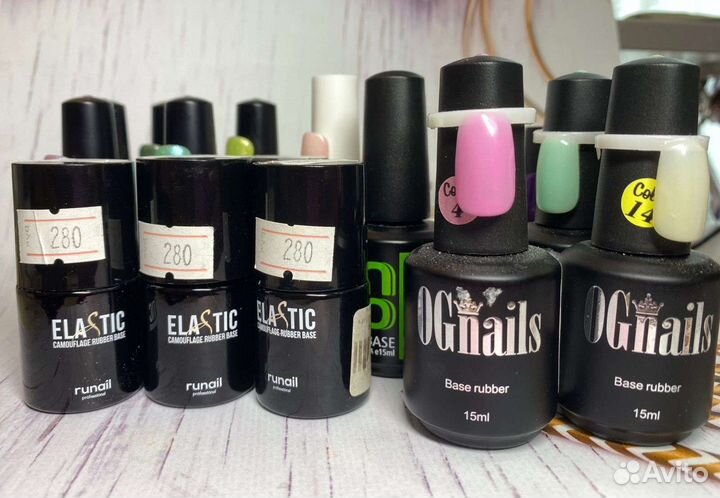 Все для маникюра, гель лаки, топы и базы