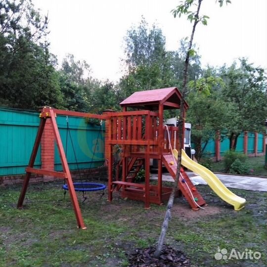 Детская площадка Савушка Мастер 2 с качелями Гнезд