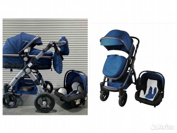 Детская коляска 3 в 1 бу luxmom продам