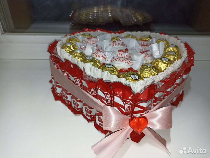 Киндер торт, коробочка сердечко, подарок