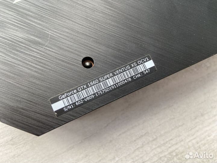 Msi gtx 1660 super ventus xs