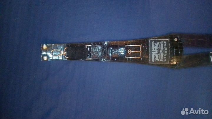 Подтяжки кожаные с металлическими элементами