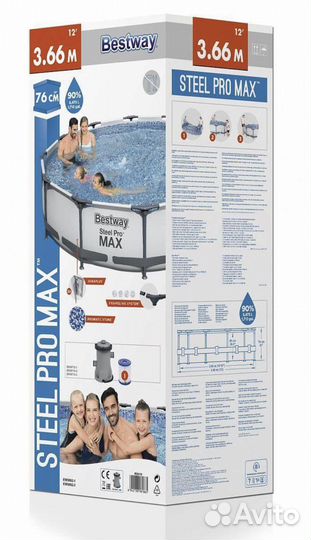 Каркасный бассейн 366 на 76 с фильтром