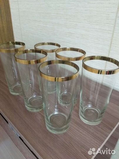 Стаканы стекло СССР 6 шт
