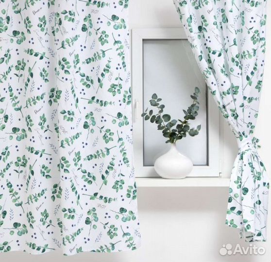 Шторы для кухни с подхватами