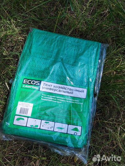 Тент тарпаулин с люверсами 4х4 метра Новый