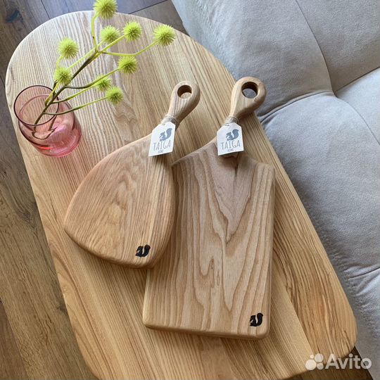 Набор разделочных досок из ясеня с подставкой