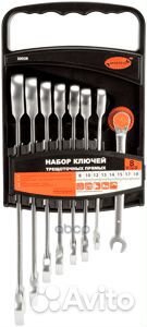 Набор комб.трещоточных ключей 8шт. холдер