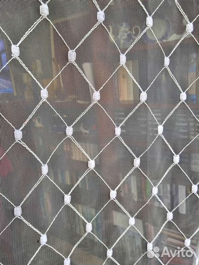 Тюль белая бу, высота 2,60, ширина 5,00 метров