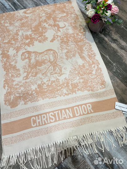Кашемировый палантин шарф Dior новый