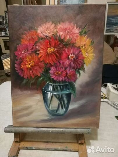 Картины маслом, цветы