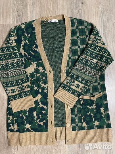 Кардиган zara печворк