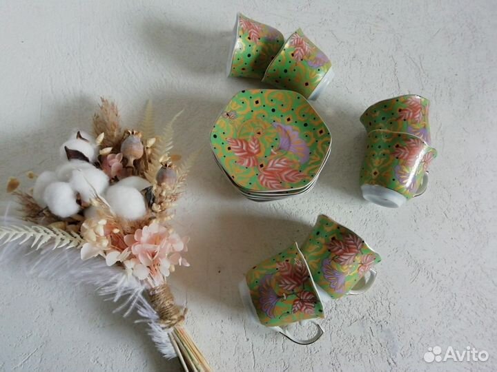 Сервиз кофейный с блюдцами набор посуды новый