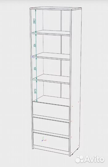 Шкаф Айден + стеллаж серый быстрая доставка