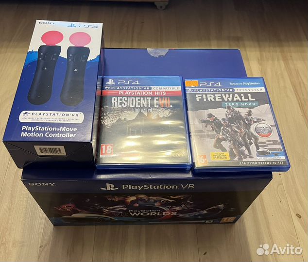 Playstation VR+Move Motion Controller+игры для VR