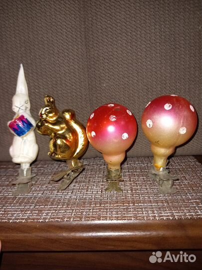 Елочные игрушки СССР на прищепке