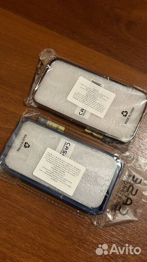 Чехол на iPhone 14 новый синий и бордовый