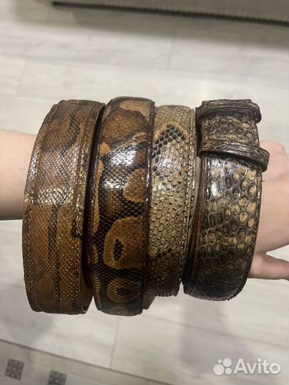 Кожаные ремни(крокодил, игуана, питон)