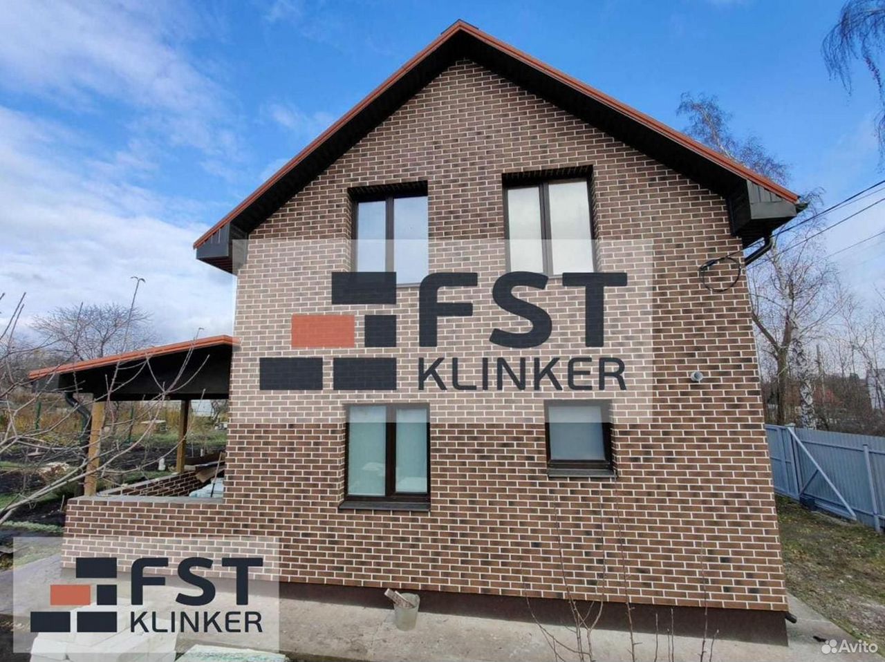 Гибкая клинкерная плитка fst с защитной пленкой на фасадной сетке