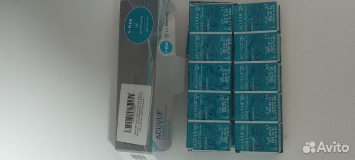 Линзы контактные acuvue oasys однодневные -2,25