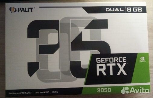 Видеокарта Palit GeForce RTX 3050 Dual 8Gb