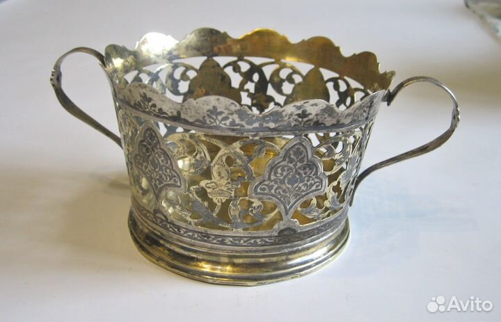 Серебряная вазочка-конфетница, Кубачи, СССР