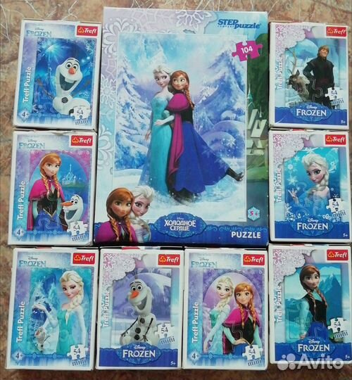 Набор пазлов холодное сердце 4+ и 5+