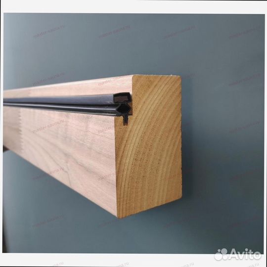 Двери стеклянные для бани из ольхи