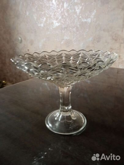 Ваза для фруктов на ножке СССР