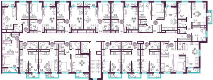 2-к. квартира, 51,7 м², 7/10 эт.