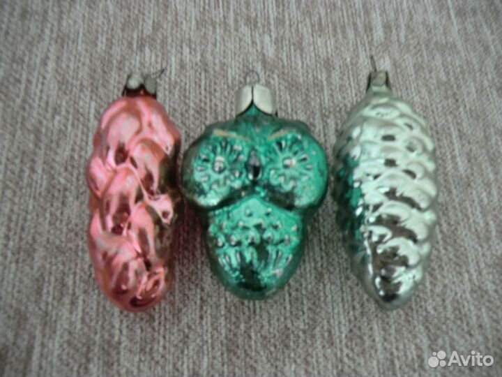 Елочные игрушки СССР 3 шт