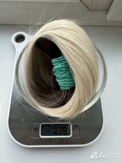 Новые волосы для наращивания 45 см блонд амбре