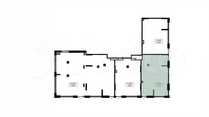 Продается торговое помещение, площадь 72.5 кв.м