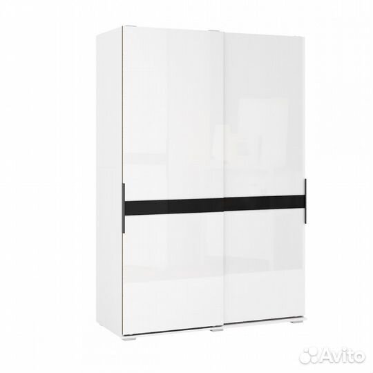 Шкаф-купе 1,5 м с глянцевыми фасадами