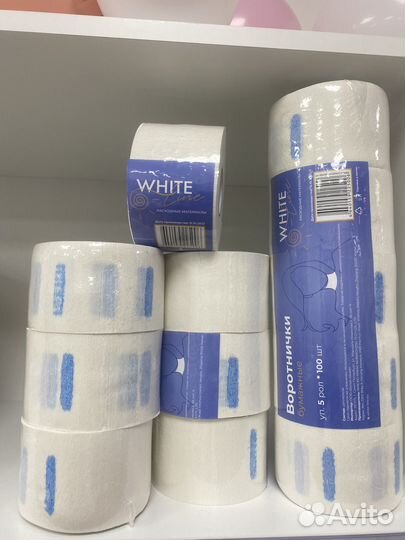 Воротнички бумажные, белые