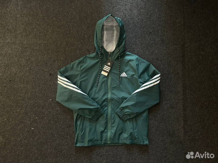 Ветровка Adidas зеленая новая