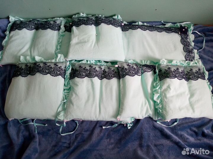 Балдахин,юбочка,бортики в детскую кроватку