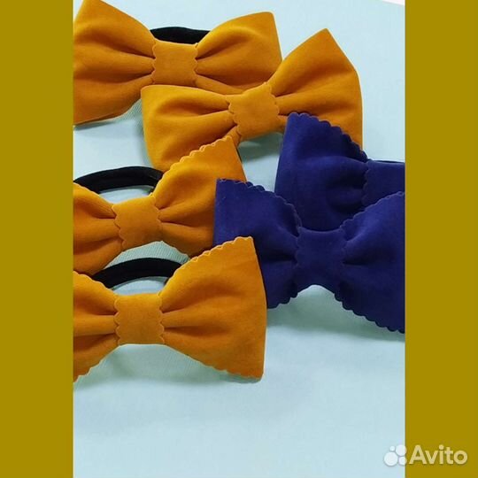 Детские бантики из замши