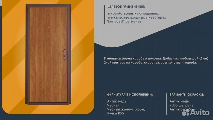 Дверь входная металлическая новая